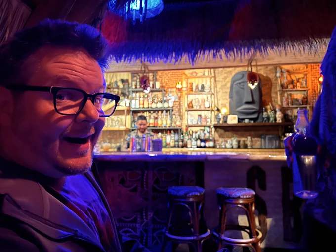 Tiki bar time  with  and  