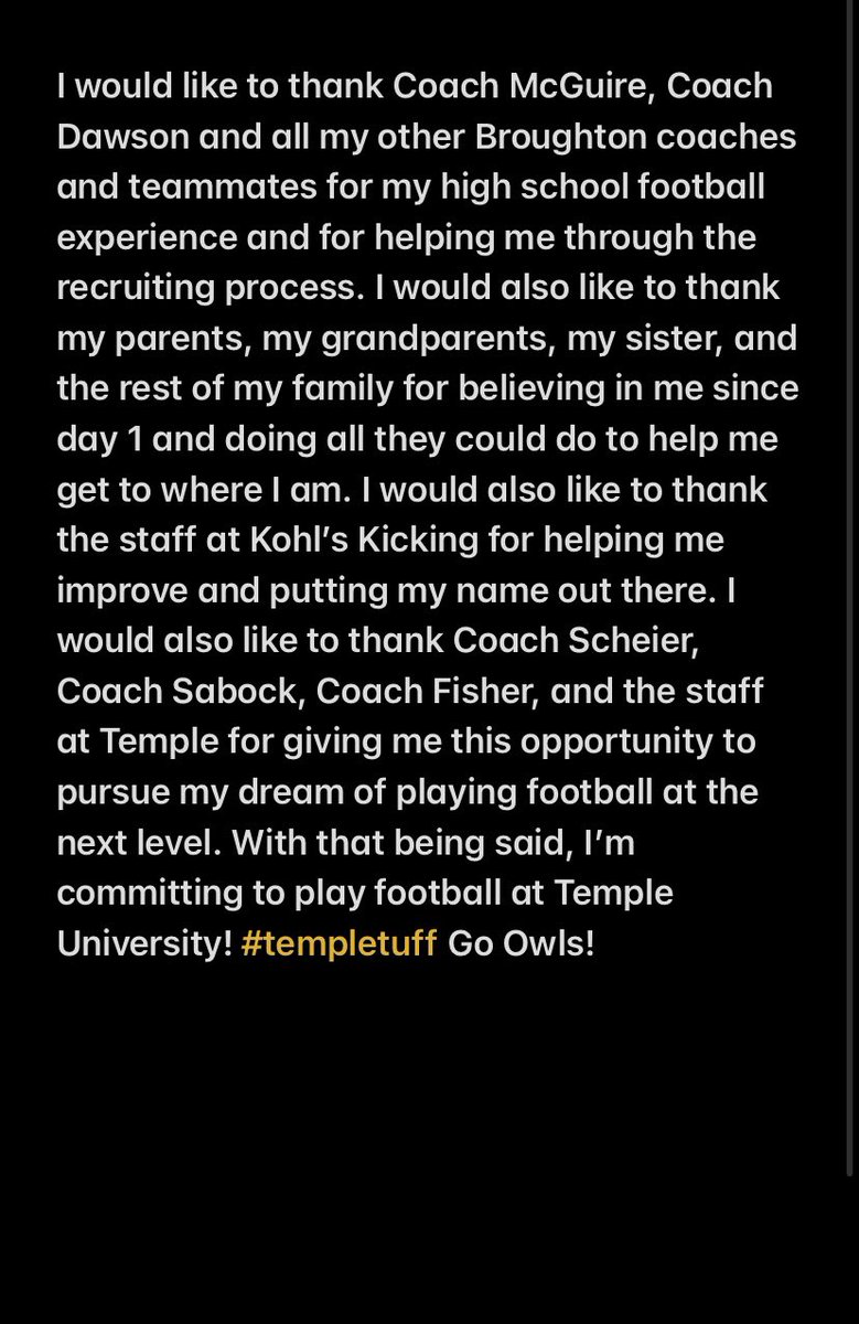 Carl Hardin (@carl_hardin12) on Twitter photo Next Chapter <a href="/Temple_FB/">Temple Football</a>
<a href="/Coach_McGuire5/">ᴄᴏᴀᴄʜ ᴍᴄɢᴜɪʀᴇ</a> <a href="/ChrisDawsonNBFB/">Chris Dawson</a> @brighterdp <a href="/CoachKenSheff/">Coach Kendall Sheffield</a> <a href="/CoachScheier/">Adam Scheier</a> <a href="/DSabock/">Coach Dan Sabock</a> <a href="/CoachJohnFisher/">John Fisher</a> @StanDraytonTU <a href="/CAPSfootball/">Broughton Football</a>
#templetuff Next Chapter <a href="/Temple_FB/">Temple Football</a>
<a href="/Coach_McGuire5/">ᴄᴏᴀᴄʜ ᴍᴄɢᴜɪʀᴇ</a> <a href="/ChrisDawsonNBFB/">Chris Dawson</a> @brighterdp <a href="/CoachKenSheff/">Coach Kendall Sheffield</a> <a href="/CoachScheier/">Adam Scheier</a> <a href="/DSabock/">Coach Dan Sabock</a> <a href="/CoachJohnFisher/">John Fisher</a> @StanDraytonTU <a href="/CAPSfootball/">Broughton Football</a>
#templetuff