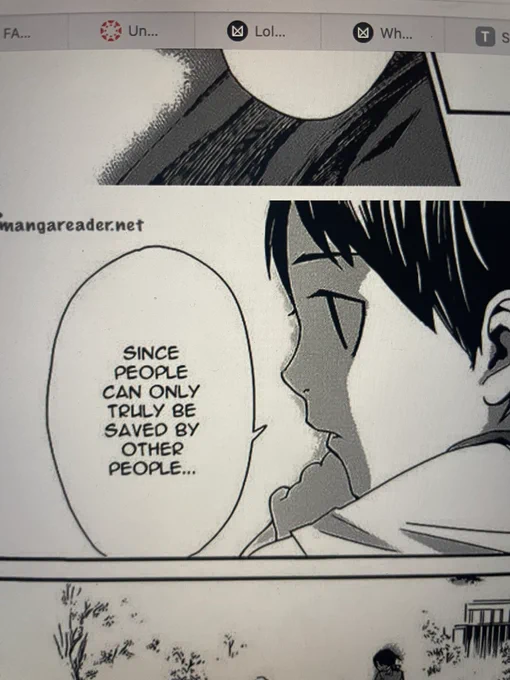 That is a CRAZY line for a manga about gods saving ppl and ppl saving gods 