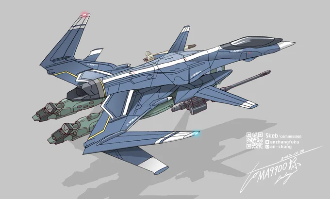【Skeb 完成】ヒューマノイド可変制宙機【commission】 