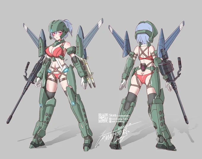 【Skeb 完成】ヒューマノイド可変制宙機【commission】 