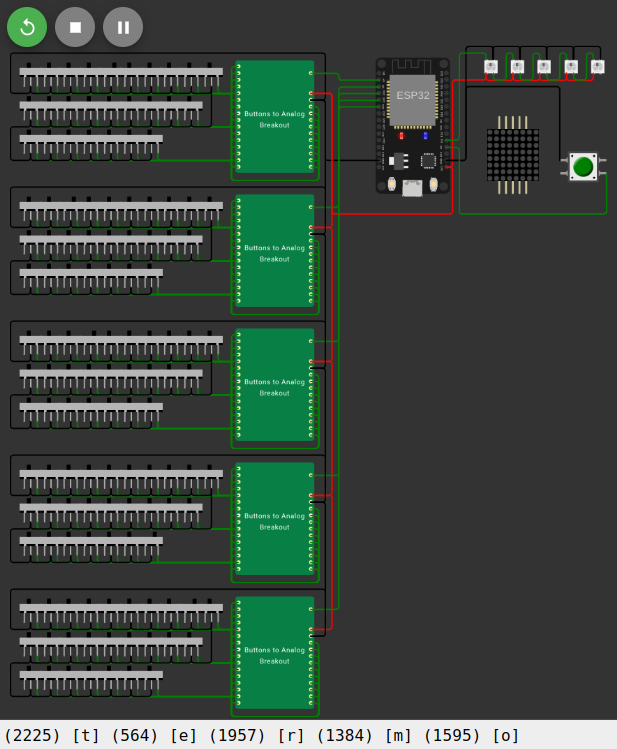 asmarcondes's tweet image. Será que agora vai? Só quatro meses desde a última vez que mexi com isso... 😵💫
#arduino #wokwi #diy #wip #wordle #termo #bolhadev
