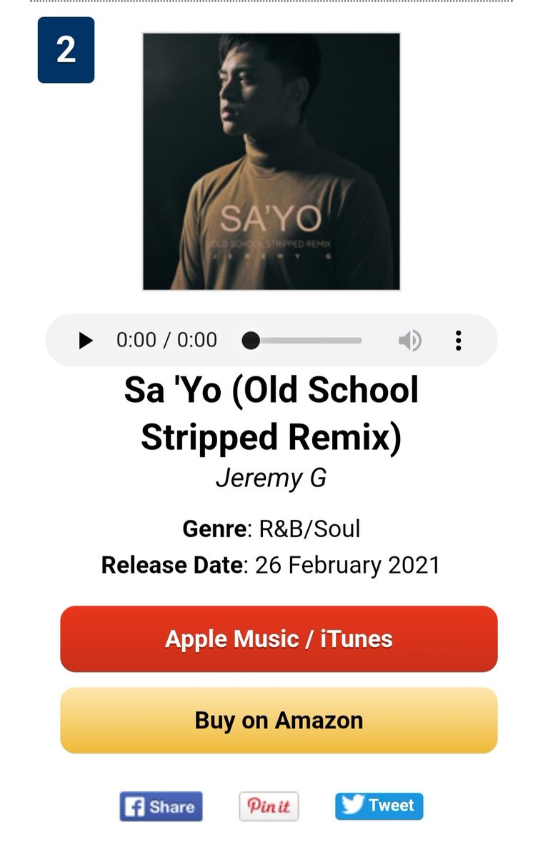 annsimpleme's tweet photo. JeremyG Supremacy on itunes PH TOP 100 #2 Sa'Yo ( Old School Stripped Remix ) and #SinayangMo is BACK!! at Top #3 Congrats Jeremy
#JeremyG | @imjeremyg
#SinayangMo #JeremyGsayo https://t.co/1GbxfSxdPS