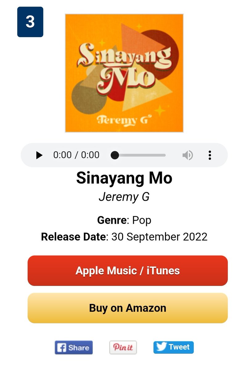 annsimpleme's tweet photo. JeremyG Supremacy on itunes PH TOP 100 #2 Sa'Yo ( Old School Stripped Remix ) and #SinayangMo is BACK!! at Top #3 Congrats Jeremy
#JeremyG | @imjeremyg
#SinayangMo #JeremyGsayo https://t.co/1GbxfSxdPS
