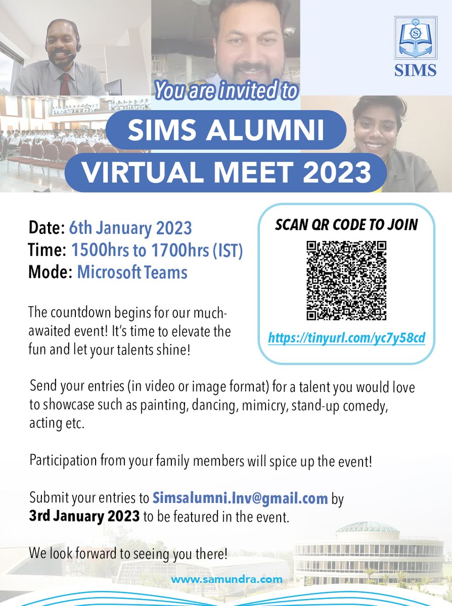 Group_Executive's tweet photo. 8 Days Left to SIMS-Alumni Meet!
Gain insights about the industry where different batches of the Alumni gather to share experiences from both onboard and ashore…
https://t.co/4PY4xAdiZ3
#AdvanceWithSamundra #StartWithSamundra #SIMSAlumni https://t.co/h6KVwLauBN