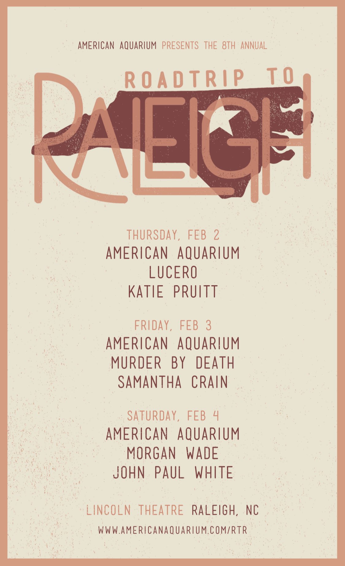 American Aquarium on Twitter "All three nights of our 8th Annual