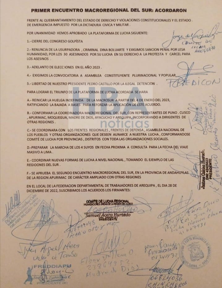 Ahi están las firmas de los nuevos responsables de las muertes que hubiecen en sus manifestaciones <a href="/MininterPeru/">Ministerio del Interior 🇵🇪</a> <a href="/FiscaliaPeru/">Ministerio Público</a>