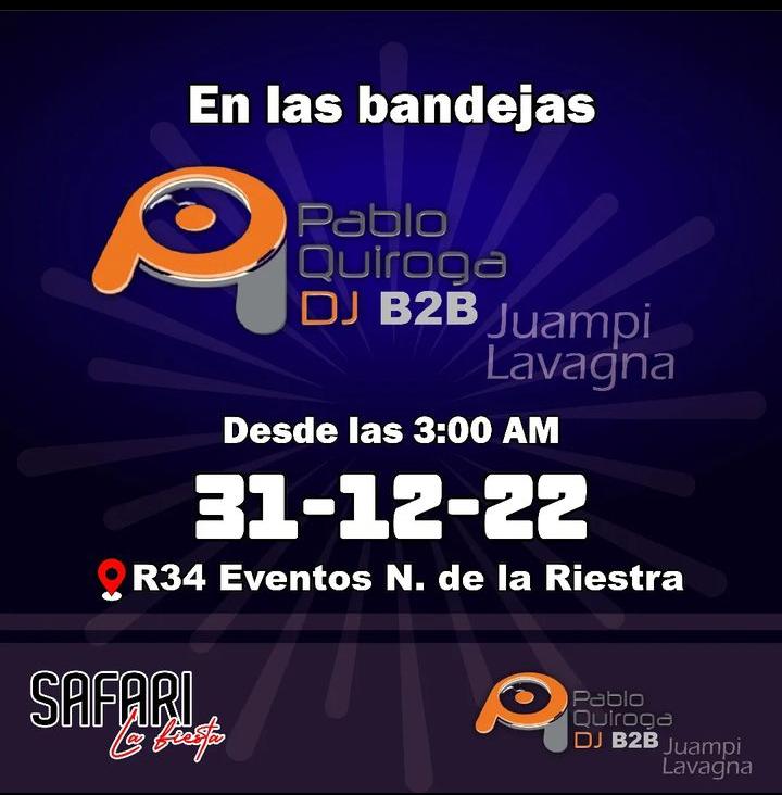 PabloQuirogaDj's tweet photo. El mejor plan para recibir 2023 https://t.co/tMoXmDctkP