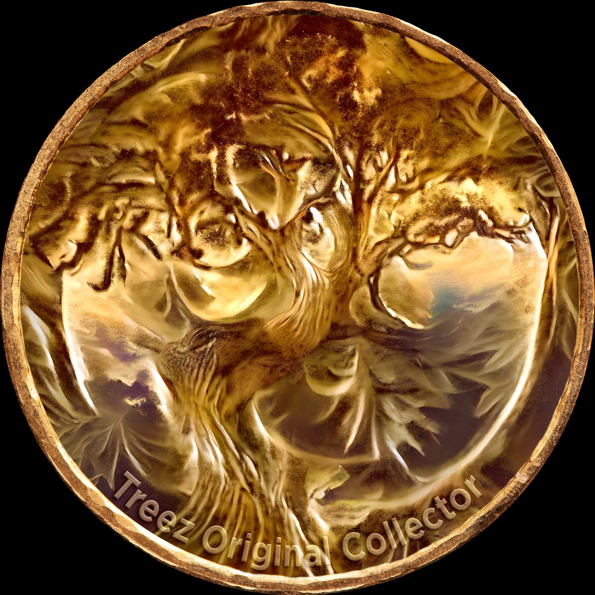 eanieves's tweet image. “Tree Seer looks into the eye of the Universe through the Helix.”

My Tree Seer Helix Eye from @HypertoddArt's #TREEZ series season 1...Visual poetry.

My OC/OG Gold Coin is 🔥!

#Cardano #NFTs $ADA