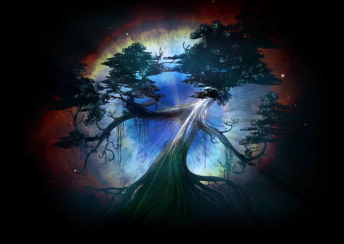 eanieves's tweet image. “Tree Seer looks into the eye of the Universe through the Helix.”

My Tree Seer Helix Eye from @HypertoddArt's #TREEZ series season 1...Visual poetry.

My OC/OG Gold Coin is 🔥!

#Cardano #NFTs $ADA