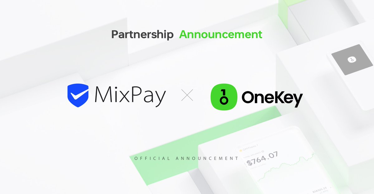 MixPayProtocol's tweet photo. 🎉We're thrilled to announce our partnership with @OneKeyHQ!

Now you can purchase all OneKey wallets, which support 20+ blockchains, and 30+ cryptocurrencies, including BTC, ETH, DOGE. You can pay from #Binance .

👉Guide: https://t.co/mCZrZ3Xs6U
👉Buy: https://t.co/lng2s80uyz https://t.co/r8jCfFhJzu