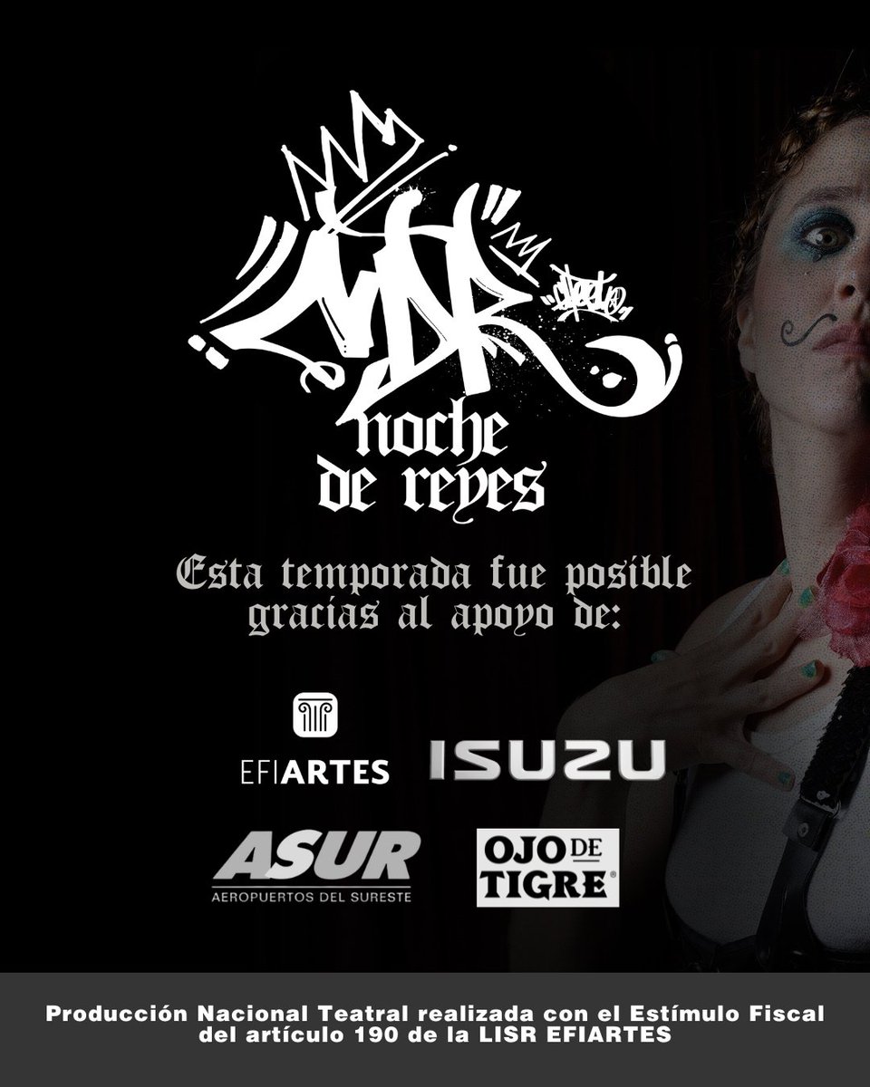 Esta temporada de #NocheDeReyes no hubiera sido posible sin la aportación de <a href="/IsuzuMexico/">Isuzu Mexico</a>, ASUR, y <a href="/ojodetigremezc/">Mezcal Ojo De Tigre</a> a través del Estímulo Fiscal <a href="/efiartesmx/">EFIARTES</a>. ¡Muchas gracias!