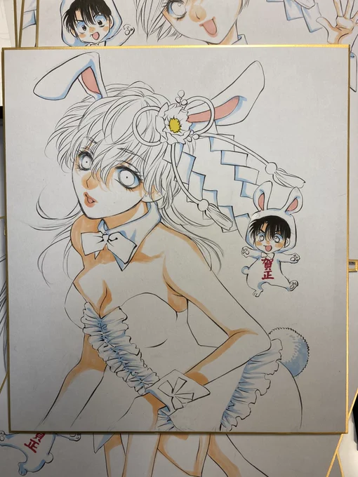 色紙頑張ってる!もう心臓バクバク 