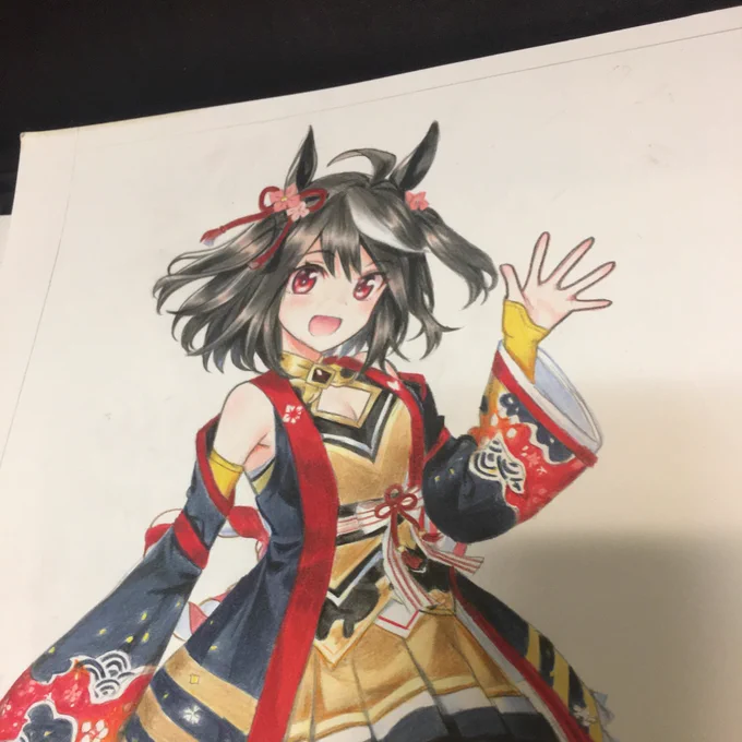 #今年描いた絵を晒そう#模写 #色鉛筆 