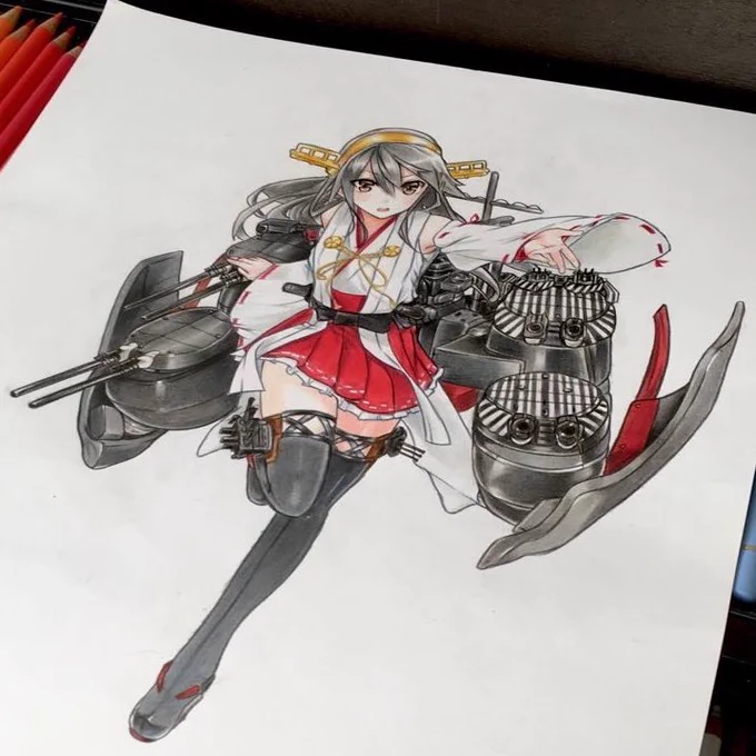 #今年描いた絵を晒そう#模写 #色鉛筆 