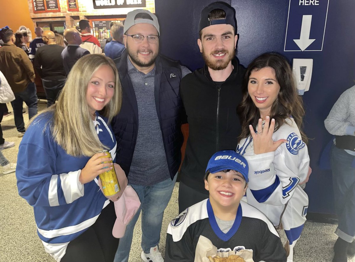 What an unbelievable day! <a href="/elonmusk/">Elon Musk</a> got me back on Twitter and I was at the <a href="/TBLightning/">Tampa Bay Lightning</a> game when my friend Hope and her fiancé Luke got engaged! Her son also got to skate on the ice before the game with all the fans watching. Very blessed today. Glad to be back.