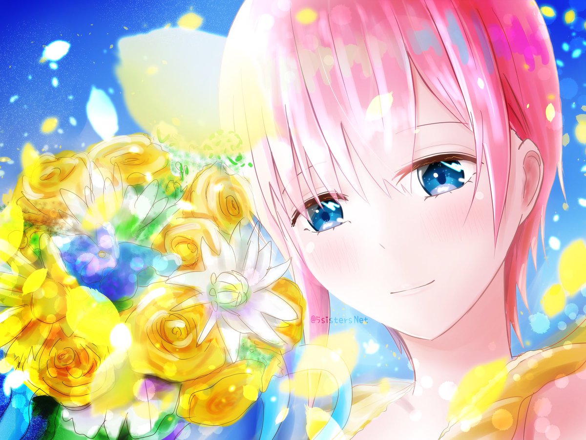 五姉妹ネット🌟五等分の花嫁さんがTwitterに投稿した中野一花(五等分の花嫁)のイラスト。