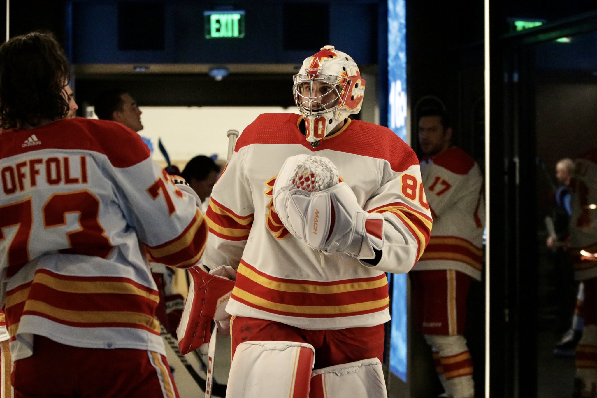 Calgary Flames on X: After the game, Backs had a special gift for Cohen  Snow ❤️  / X