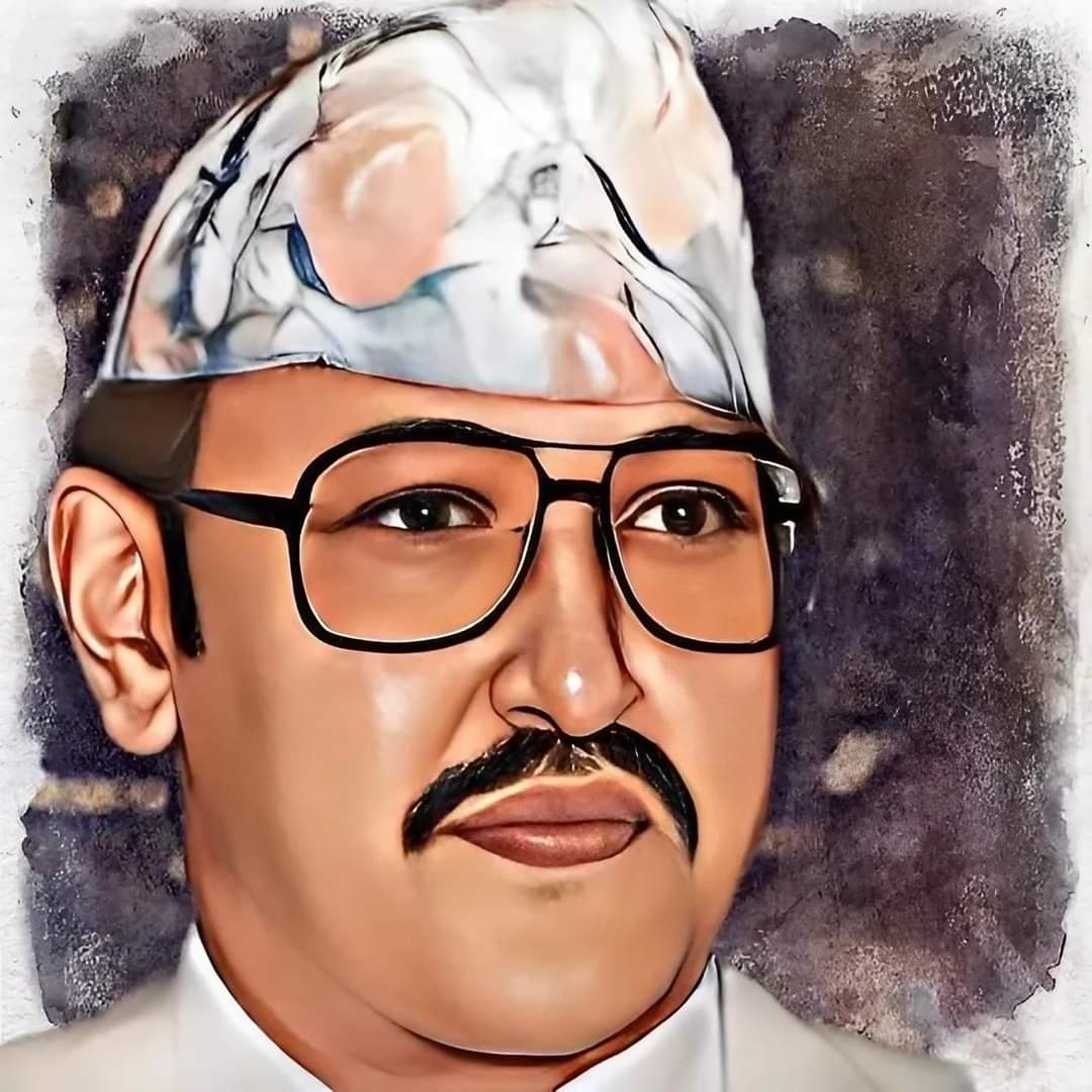 額縁 Late King Birendra Painting A2:No Frame Late King Birendra Painting A2:No Frame Late King Birendra