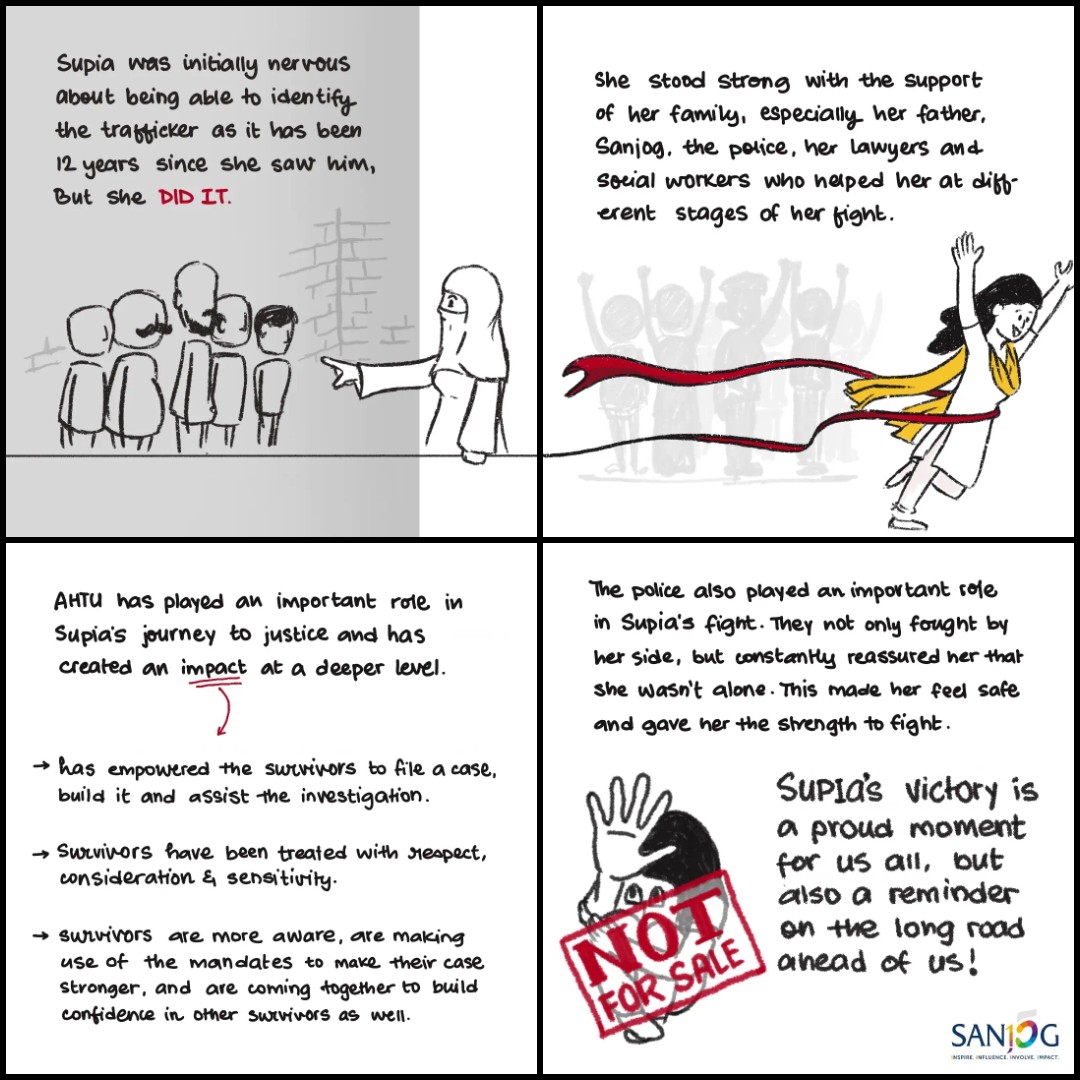 IndiaSanjog's tweet photo. Sanjog congratulates Supia for her exemplary courage, determination, and leadership. After a legal battle of 12 years, Supia has got the opportunity to identify her perpetrator in front of the police.

#SurvivorLeadership #AccessToJustice #Justice #AHTU #LeadershipNext #Tafteesh https://t.co/B9nELjW3QX