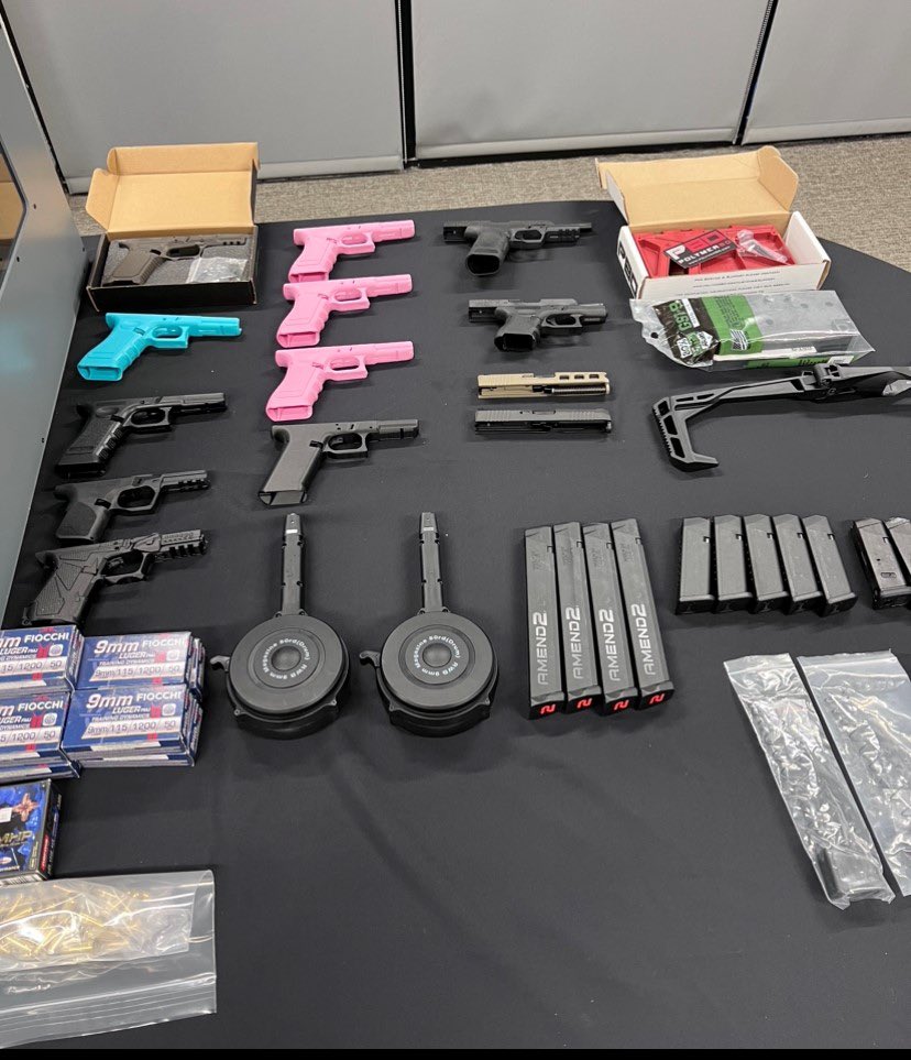 sbcountysheriff's tweet photo. #OperationConsequences Through the ongoing efforts of Operation Consequences investigators served a search warrant in Fontana, recovering multiple firearms, and a 3D printer used to create parts for the manufacturing of ghost guns. https://t.co/VD0dKMESIq