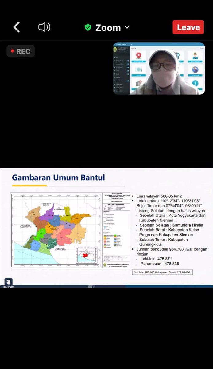 sarahptrh's tweet photo. Sarah Puteri N 
20200530165
Terdapat materi yang dijelaskan oleh Bappeda Bantul mengenai gambaran umum khususnya di wilayah bantul, kebijakan kebijakan saat KKN, inovasi-inovasi, dan potensi di wilayah Bantul. 
#KKNUMY #KKNRegulergasal23 #UMY #UMYMengabdi https://t.co/POmp5gqOq0