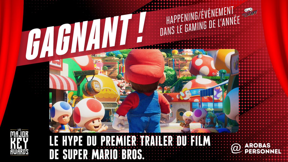 MajorKeyAwards's tweet photo. Qui d’autre a hâte à ce film?👀

Le Hype Derrière le Premier Aperçu du film de Super Mario Bros. est votre Happening/Événement dans le Gaming de 2022 aux #MajorKeyAwards🍄 https://t.co/jdDbJGKuU8
