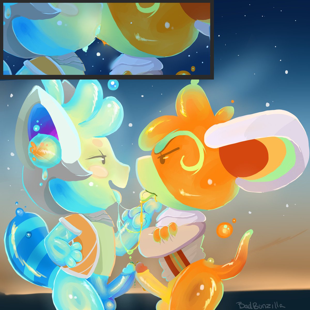 ✩ At The Edge Of Nowhere ✩🦝🐭 

A bit of an experimental piece of SG teemo and rumble to kick off the year. Thanks to everyone for their support and I hope to continue to bring you guys fun and exciting drawings~