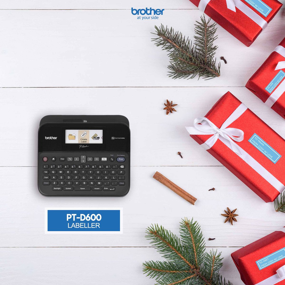 brotherindia's tweet photo. For the final personal touch on your #NewYear wrap, print your friends' names using #Brother PT-D600's 25 label designs to choose from. 🎁
View - https://t.co/sHQXo5FU52
#BrotherLabeler #LabelPrinter #BrotherLabelPrinter #LabelMaker #LabelMachine #Labels #Label https://t.co/iIo24tf4JO