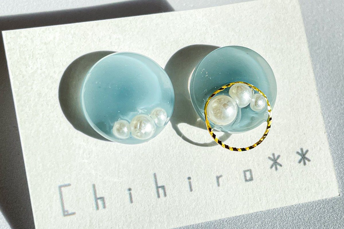craft38_c's tweet photo. 試行錯誤して作ってます✨️

 #レジン  #レジンアクセサリー
 #レジン好きな方と繋がりたい https://t.co/FgufRk8www