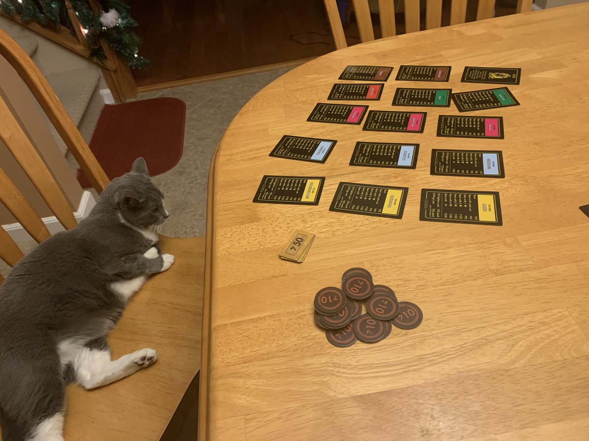 Sweet Onion likes to be included in family game nights (he did not win)