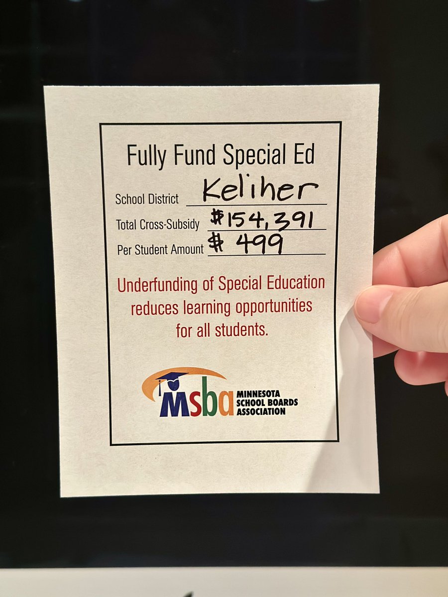 MSBA is urging the legislature to fully fund special education using a small part of Minnesota’s multibillion dollar surplus! #mnleg #mnhouse #mnsenate