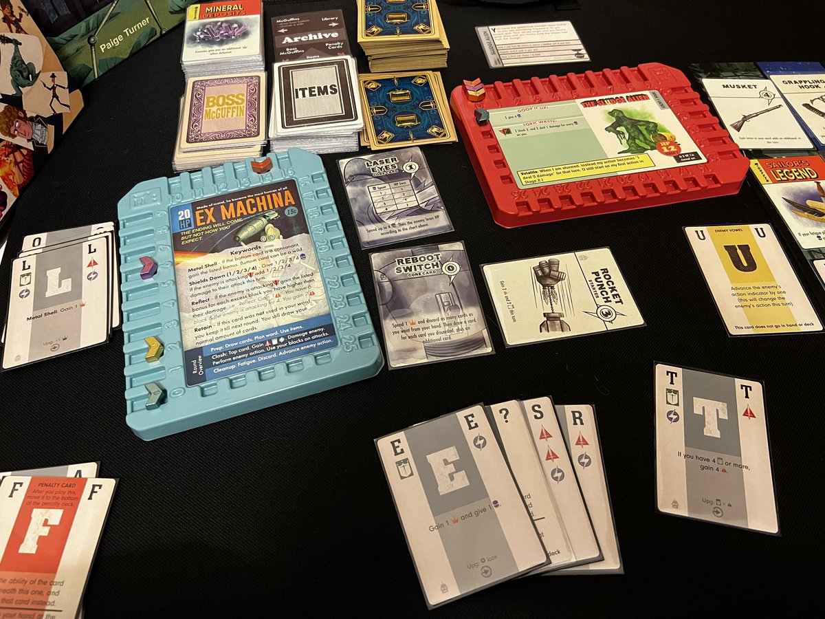 On the 3rd day of #Spielmas I fought a Sludge Alien in Paperback Adventures.