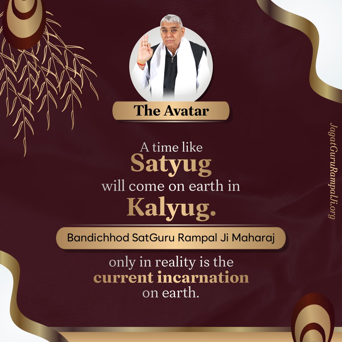Bok65345403's tweet photo. The Avatar a time like Satyug will come on earth in Kalyug.
Bandichhod SatGuru Rampal Ji Maharaj only in reality is the current incarnation on earth.
.
#ThursdayThoughts 
#thursdayvibes 
. https://t.co/fLllS93Q0B