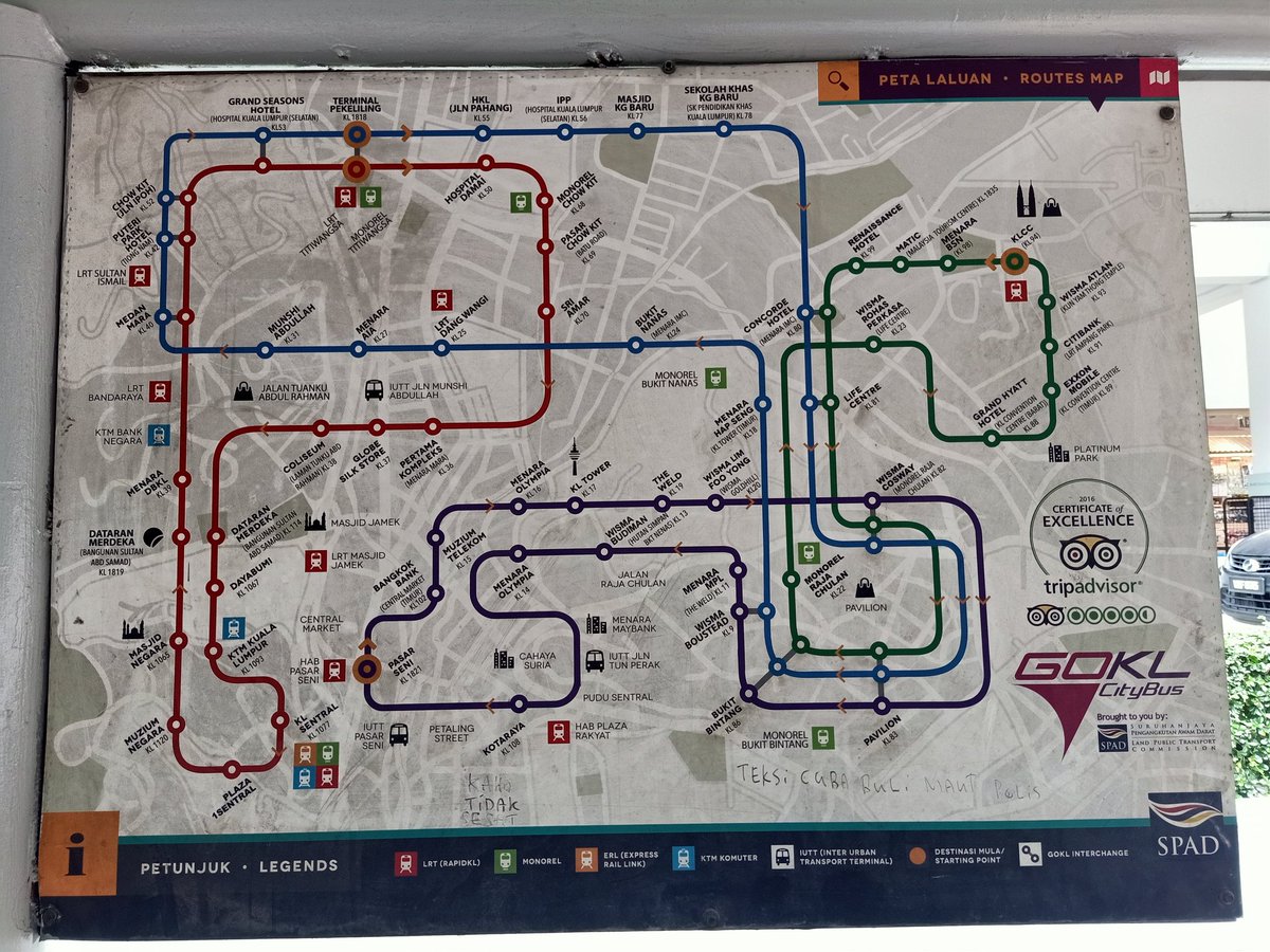 ilamaranr's tweet photo. Taking ride on GoKL Free Bus to know the routes. Quite amazed with the service provided by DBKL (Kuala Lumpur City Hall). Thank you very much 🙏🏼😊
#GoKL #FreeBus #DBKL #KLCity #KualaLumpur https://t.co/3yAPE6URjv