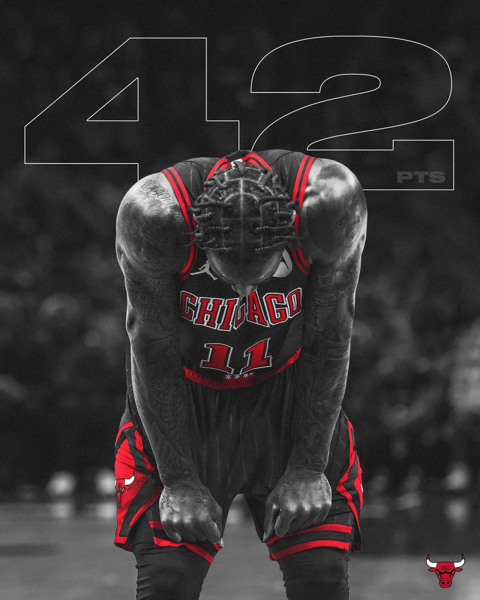 chicagobulls's tweet photo. DeMar left it ALL on the court. https://t.co/dacMWWAatA