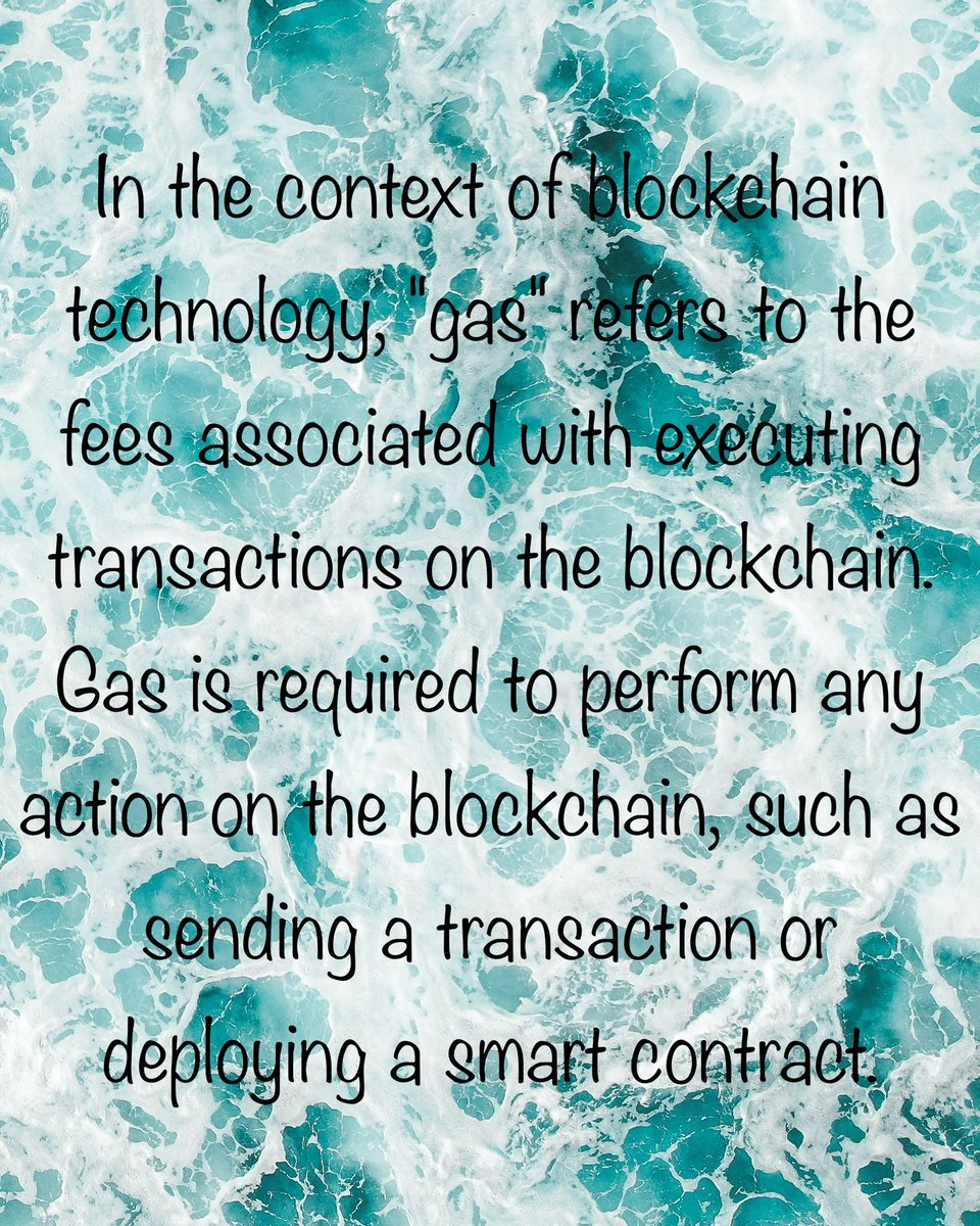 sujayvadavadagi's tweet image. What is gas in blockchain?
In summary, gas is a measure of the fees required to execute transactions on a blockchain, and it is paid in the form of a cryptocurrency, typically ether.
#gwei #gas #blockchain #cryptocurrency #smartcontract
