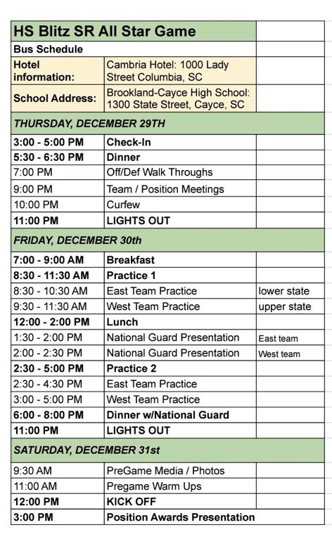 D2/D3 Prep Coaches  come out to watch these seniors practice on Friday.  Impactful players some still available!! Itinerary attached practices at Brooklyn Cayce HS! <a href="/coachfurrey/">Mike Furrey</a> <a href="/LaneKnost/">Coach Lane Knost</a> <a href="/Coach_Lampkin/">Coach Sean Lampkin</a> @CoachDuncanNGU @ngucrusadersHBC <a href="/shapboyd/">Shap Boyd</a> @GoTigers_BC