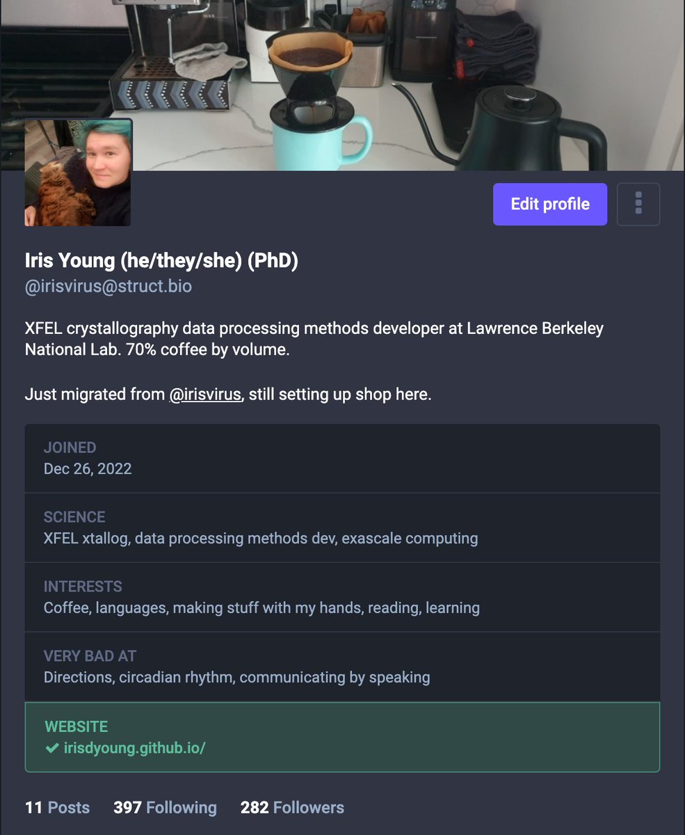 Another update. Migrated instances. Look, there's a whole instance dedicated to structural biology now! I really like it over there and I think you would too!
