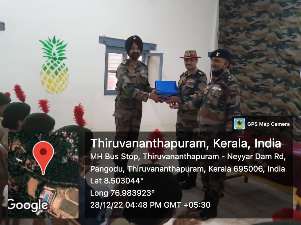 NCC_KER_LAK_DTE's tweet photo. *ADG KERALA &amp; LAKSHADWEEP  DTE ADDRESS TO RDC 2023 CO* Maj Gen Alok Beri, ADG (K &amp; L) Dte addressed the 116 cadets of the Kerala &amp; Lakshadweep congingent of RDC 2023 on the eve of their depature to Delhi for the Republic Day Camp on 28 Dec 2022 at Pangode Military Station. https://t.co/4CG3A4DtXV