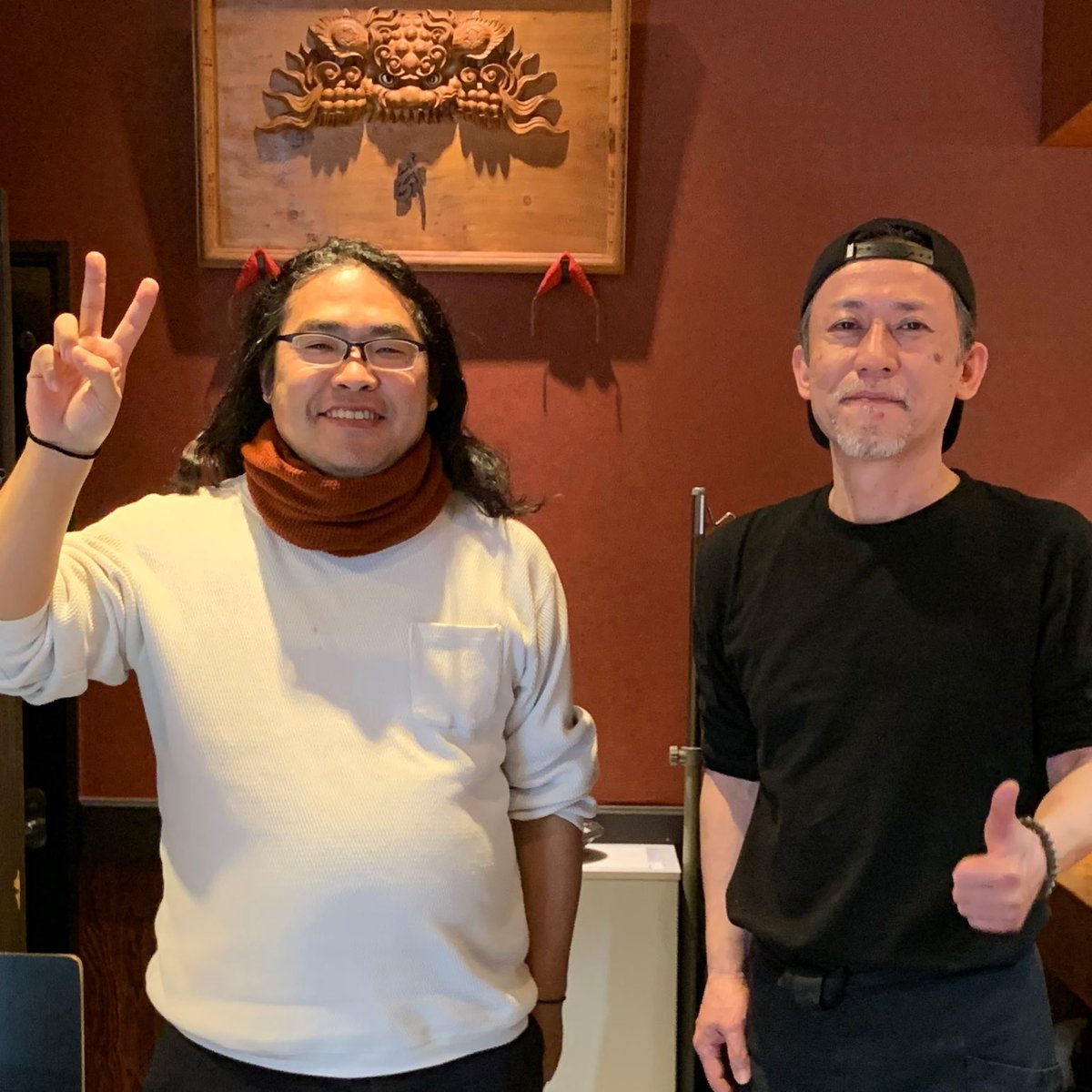 kiryouhuu's tweet photo. 本日はロッチの中岡さんがお越しくださいました。実は以前から当店の焼きラーメンを食べたいと思って頂いてたみたいでわざわざ辺鄙な所までご来店。笑
公式Twitterにもご紹介下さいました。感謝感謝です
#富田林　#貴涼楓　#ロッチ中岡　#焼きラーメン https://t.co/62TNsxx845