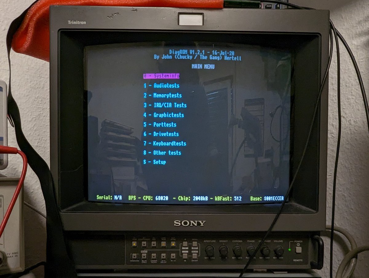 Claude1079's tweet image. Also progress on #pistorm32lite support in &apos;Classic&apos; PiStorm (the *full featured* Linux version). First time booting DiagROM. So far we were using a minimal Linux PiStorm version for development only. Can&apos;t wait to have piscsi and rtg running 😁
