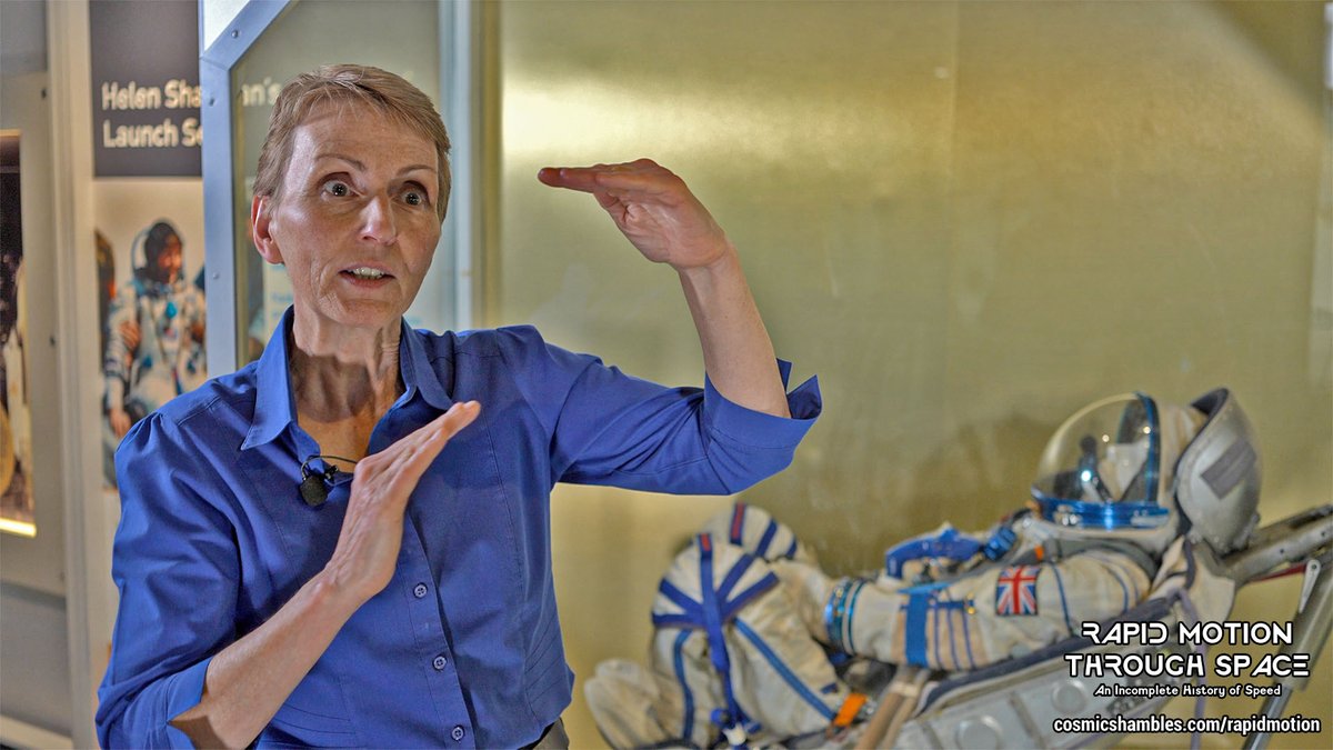 #RapidMotion, our debut feature documentary, is out early 2023. YOU can be at the world premiere at the <a href="/Ri_Science/">Royal Institution (now on Bluesky)</a> on Jan 27th with a live Q&amp;A panel chaired by <a href="/robinince/">Robin Ince</a> after the screening. Here's a shot from the film with Helen Sharman. And tix here -  rigb.org/whats-on/rapid…