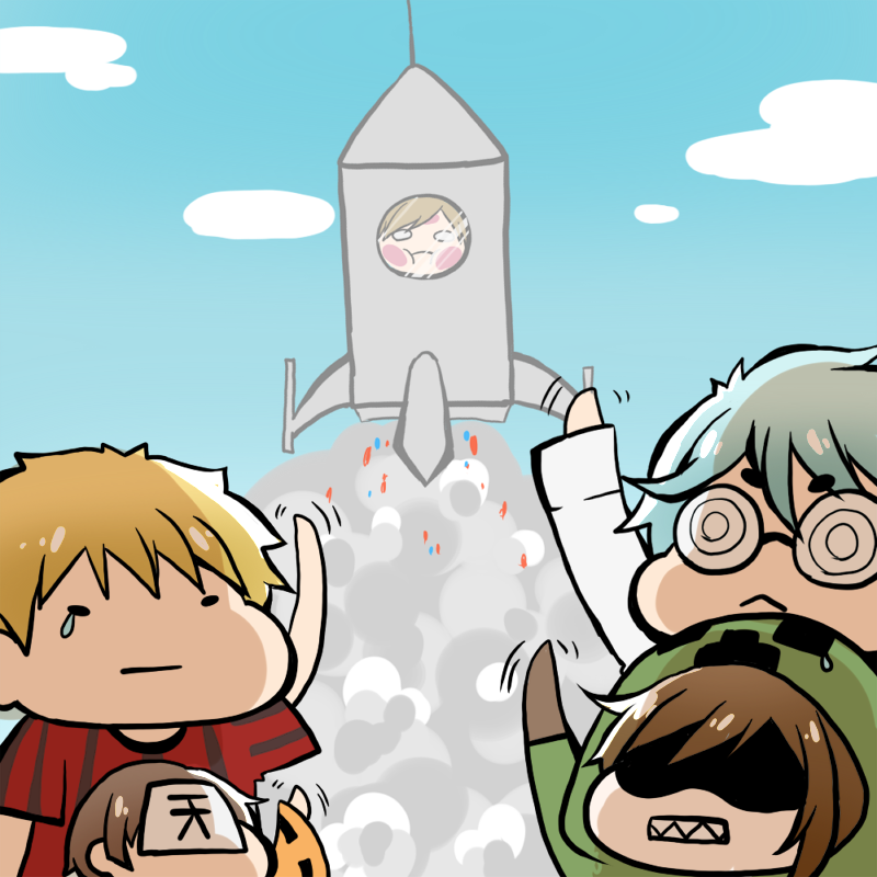 過去に描いたえみさんを載せて祝った気になる作戦 