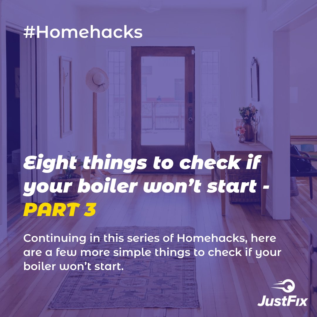 JustFixApp's tweet photo. Here are some more handy tips to help you get your boiler started!๐งค๐ โ๏ธ
#homehack #homehacks #cleaning #cleaningtips #home #diy #cleanhome #hack #fresh #smallbusiness #boilerengineer #boilerbreakdown #boiler #boilerservice #tradesman #plumber #repairer #engineer #electrician https://t.co/DnLM4QnxH7