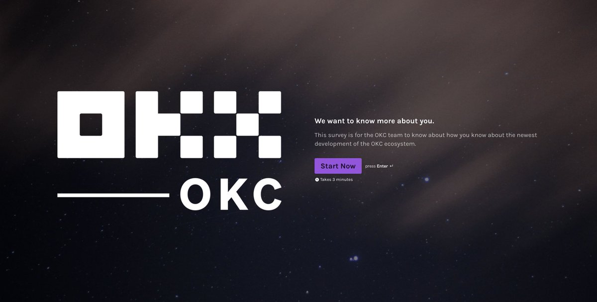 OKCNetwork's tweet photo. 📢 𝐖𝐡𝐚𝐭 𝐝𝐨 𝐲𝐨𝐮 𝐤𝐧𝐨𝐰 𝐚𝐛𝐨𝐮𝐭 𝐎𝐊𝐂

Take 3 mins to fill out our survey to help us know about your:

⛋ dApp experience of #OKXChain
⛋ understanding about our ecosystem
⛋ #OKC ambassador program

✍️ https://t.co/nMHTbtPfDT https://t.co/w3BwRVSKlY