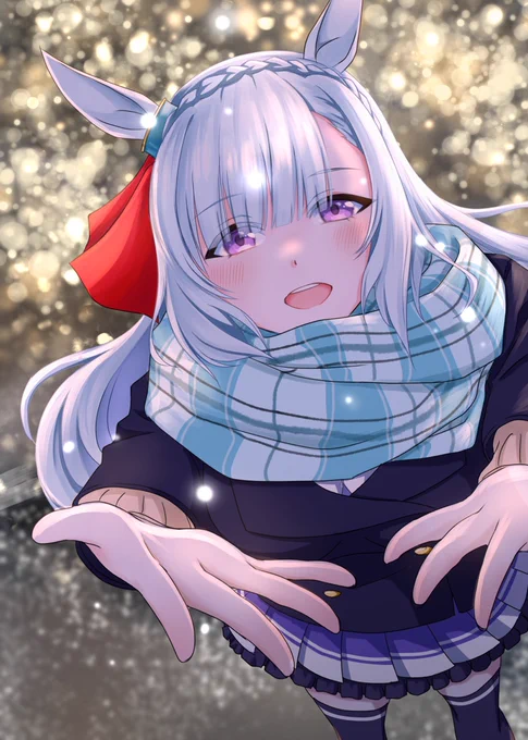 「トレーナーさん、雪です…!」#ウマ娘#メジロアルダン 