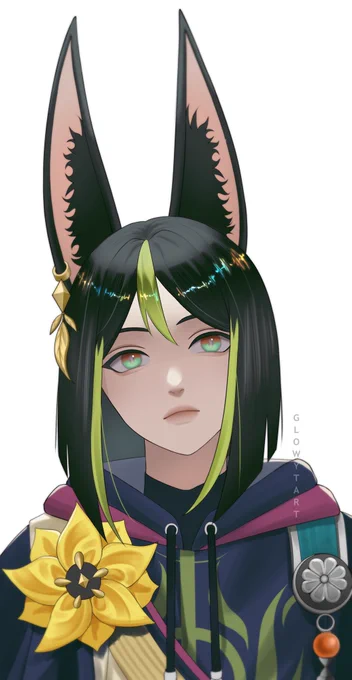 Happy Birthday Tighnari! (open for full fluffy ears)#Tighnari #GenshinImpactCC #原神 