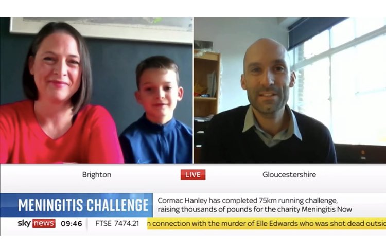 Thank you to @SkyNews for reporting on 9 yr-old Cormac Hanley running 75km for @MeningitisNow this #Christmas. He’s an exceptional young man who had #meningitis aged just 2 days old.   You can still support his #fundraising here: justgiving.com/page/cormac-ha…   Thank you Cormac!