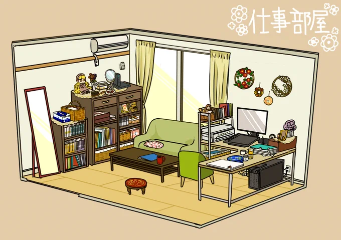 私の仕事部屋。 